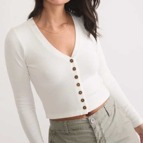 Marine Layer Button-Down Shirt cardigan size large sweater lightweight - Picture 6 of 7